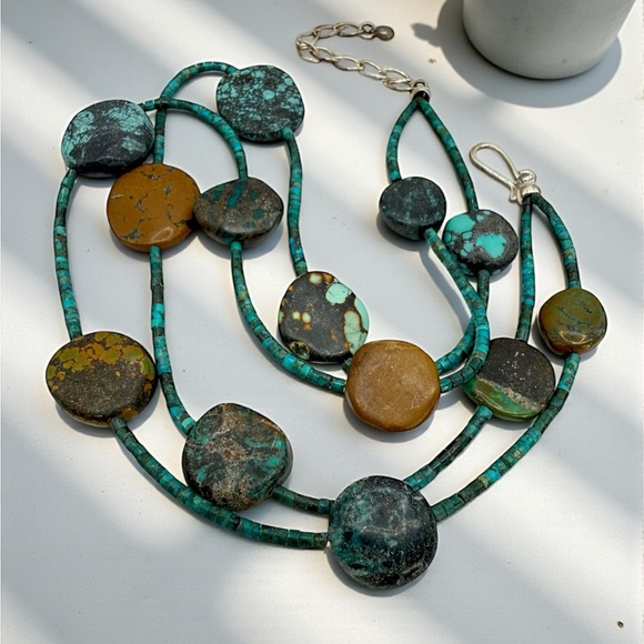 Jay King Mine Finds Turquoise Jasper Double Strand Necklace 18–20” 50.6g - Picture 14 of 17